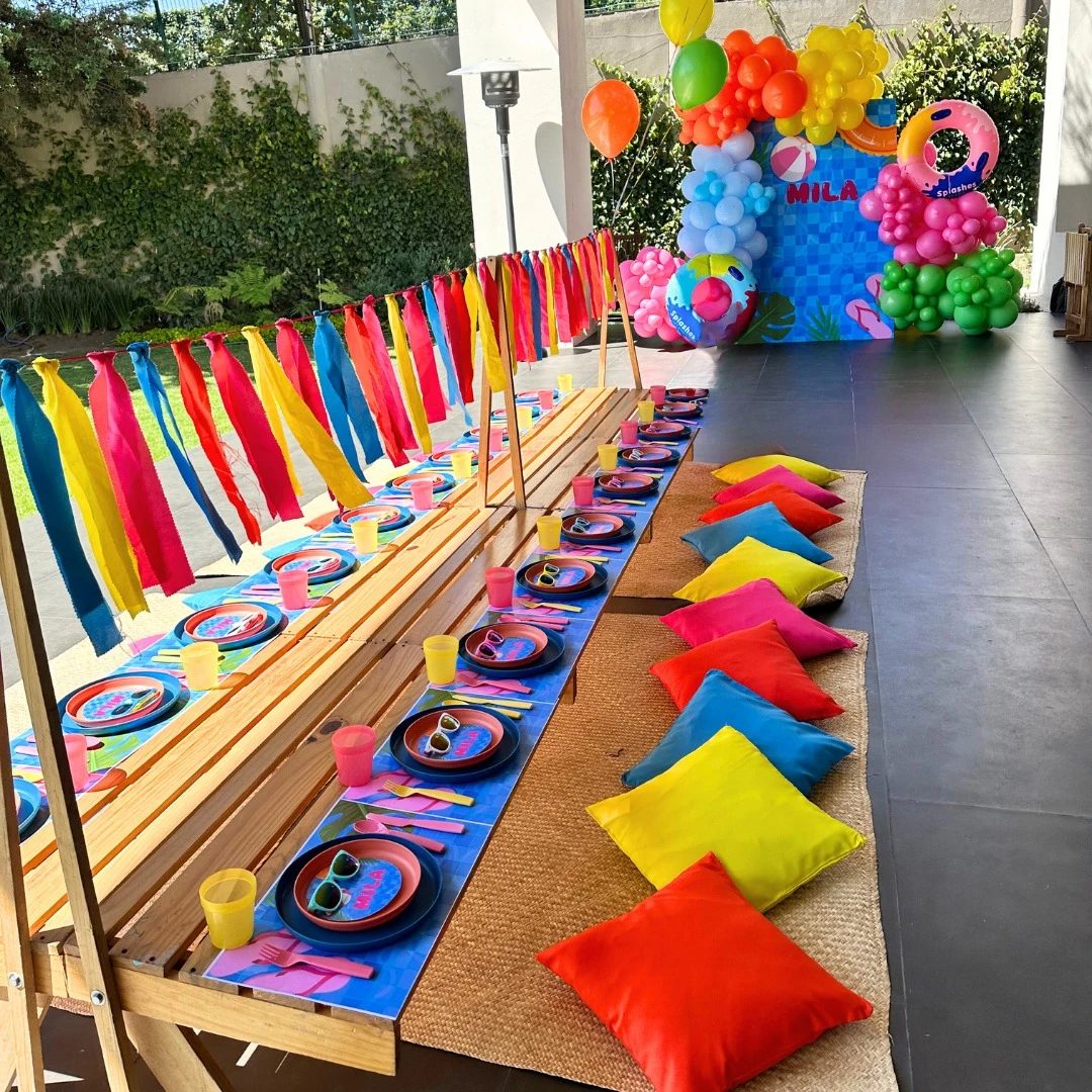 Comfortable Floor Seating splish splash birthday party ideas