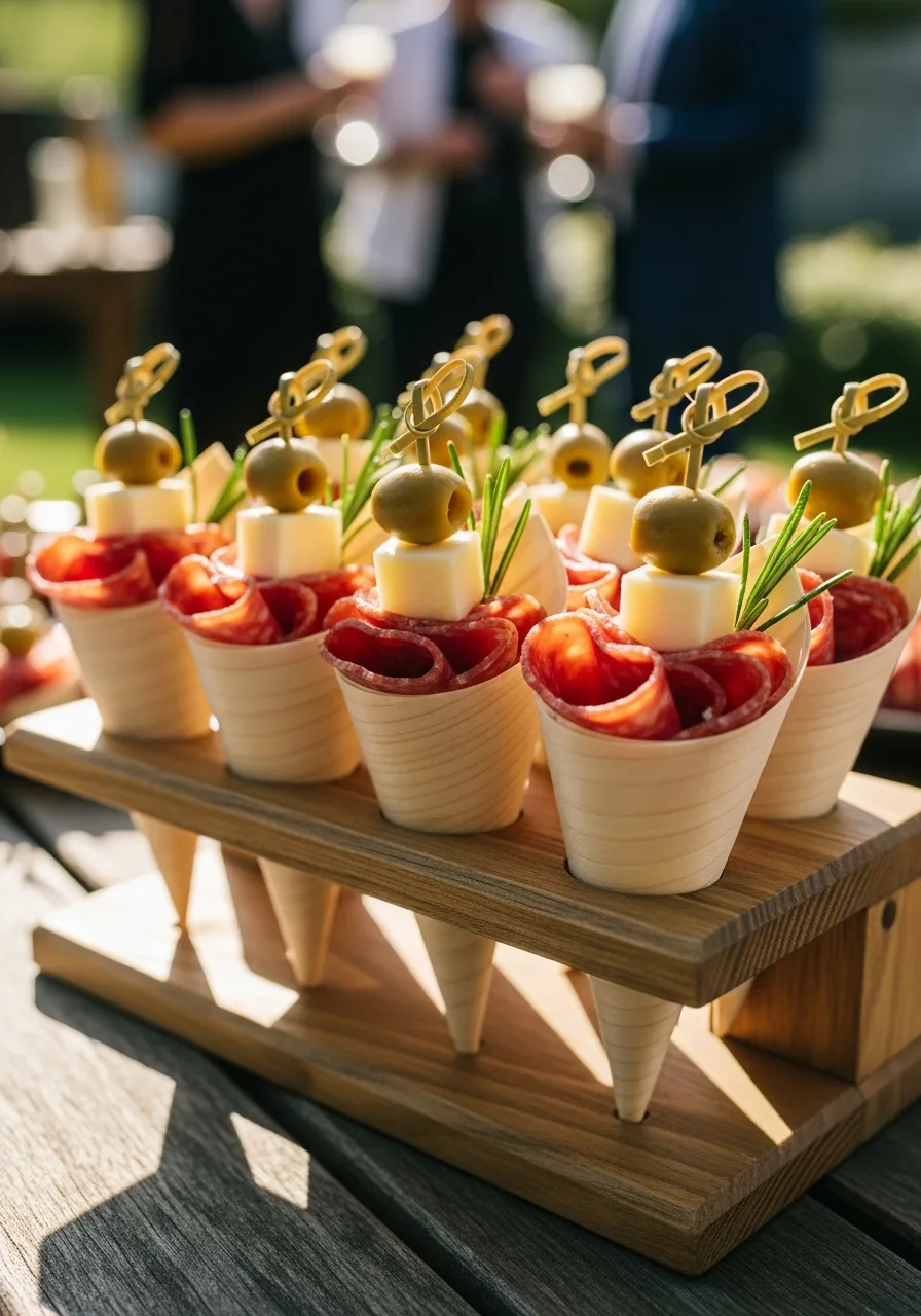 11. Individual Charcuterie Cones