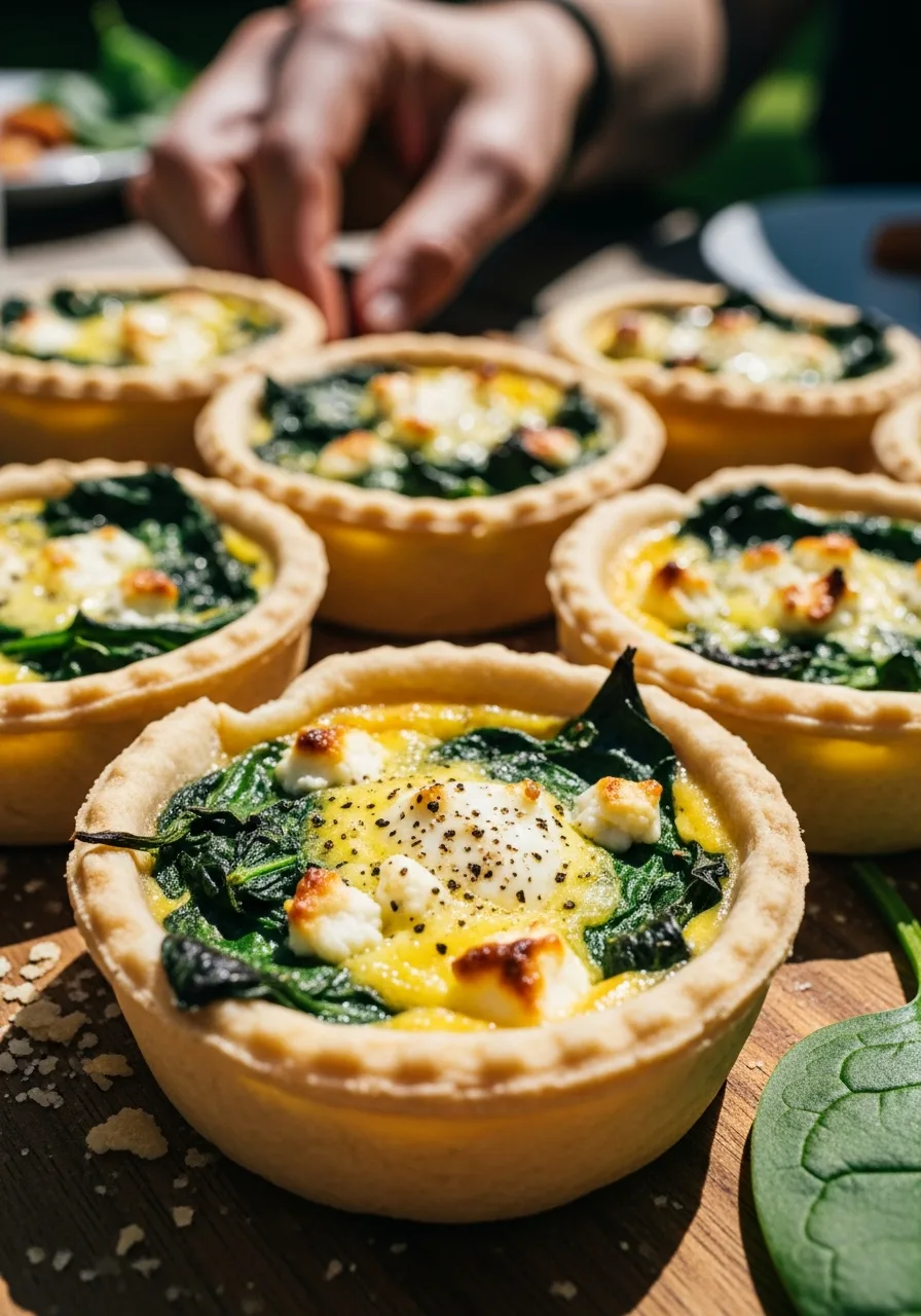 16. Mini Spinach Quiches