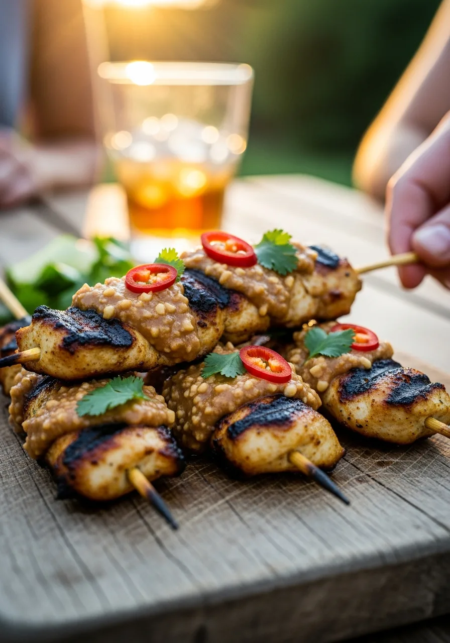19. Chicken Satay Skewers