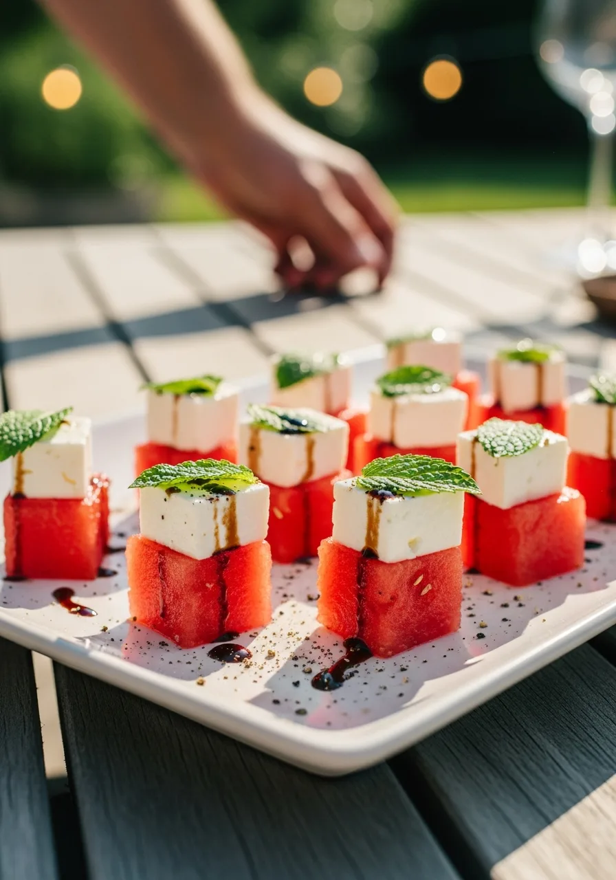 2. Watermelon Feta Skewers