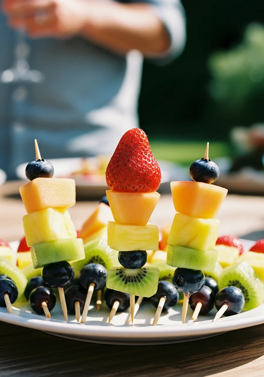 27. Rainbow Fruit Kabobs