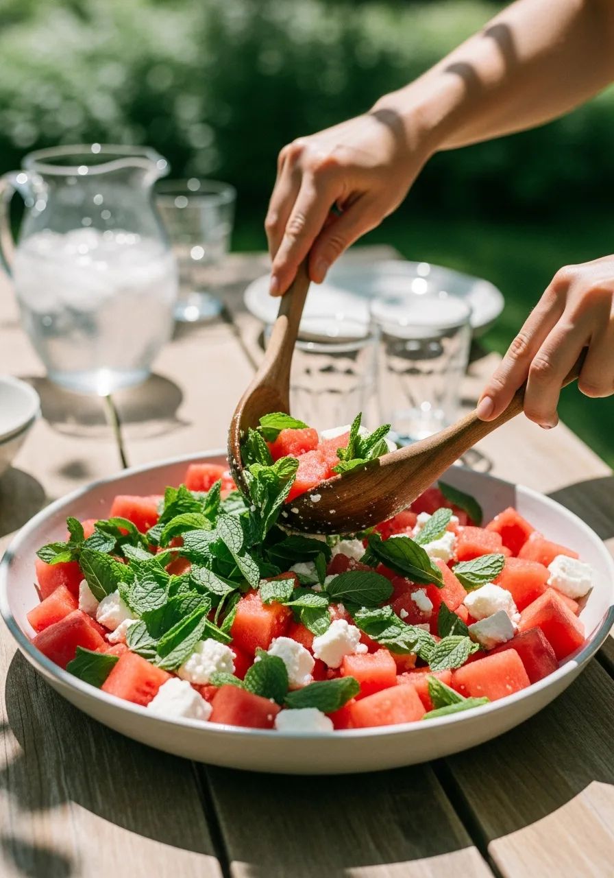 46. Watermelon Mint Salad