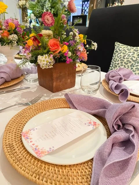 Rustic Table Textures wildflower baby shower theme ideas