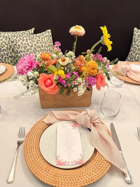 Rustic Table Textures wildflower baby shower theme ideas
