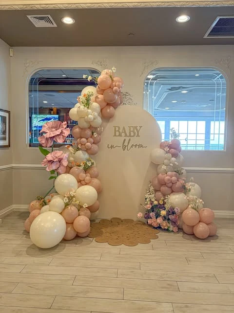 Bloom Backdrop Board wildflower baby shower theme ideas