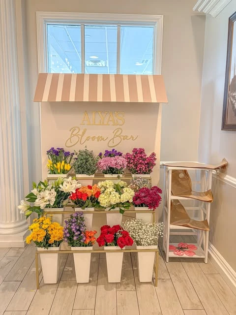 Interactive Flower Bar wildflower baby shower theme ideas