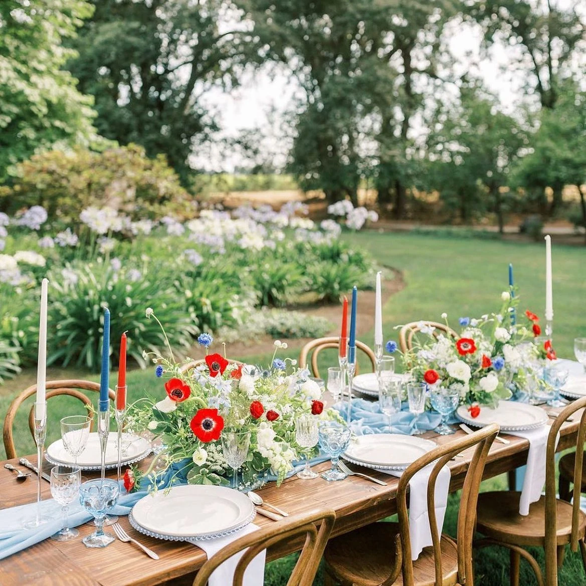 Garden Al Fresco Dining 4th of july party ideas
