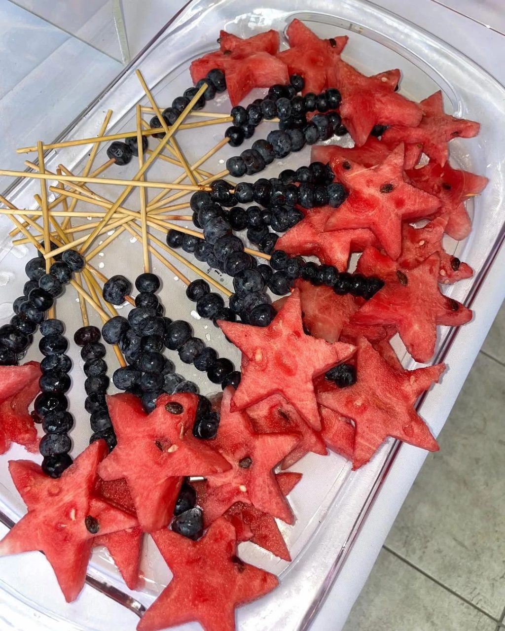 Star-Shaped Fruit Skewers 4th of july party ideas