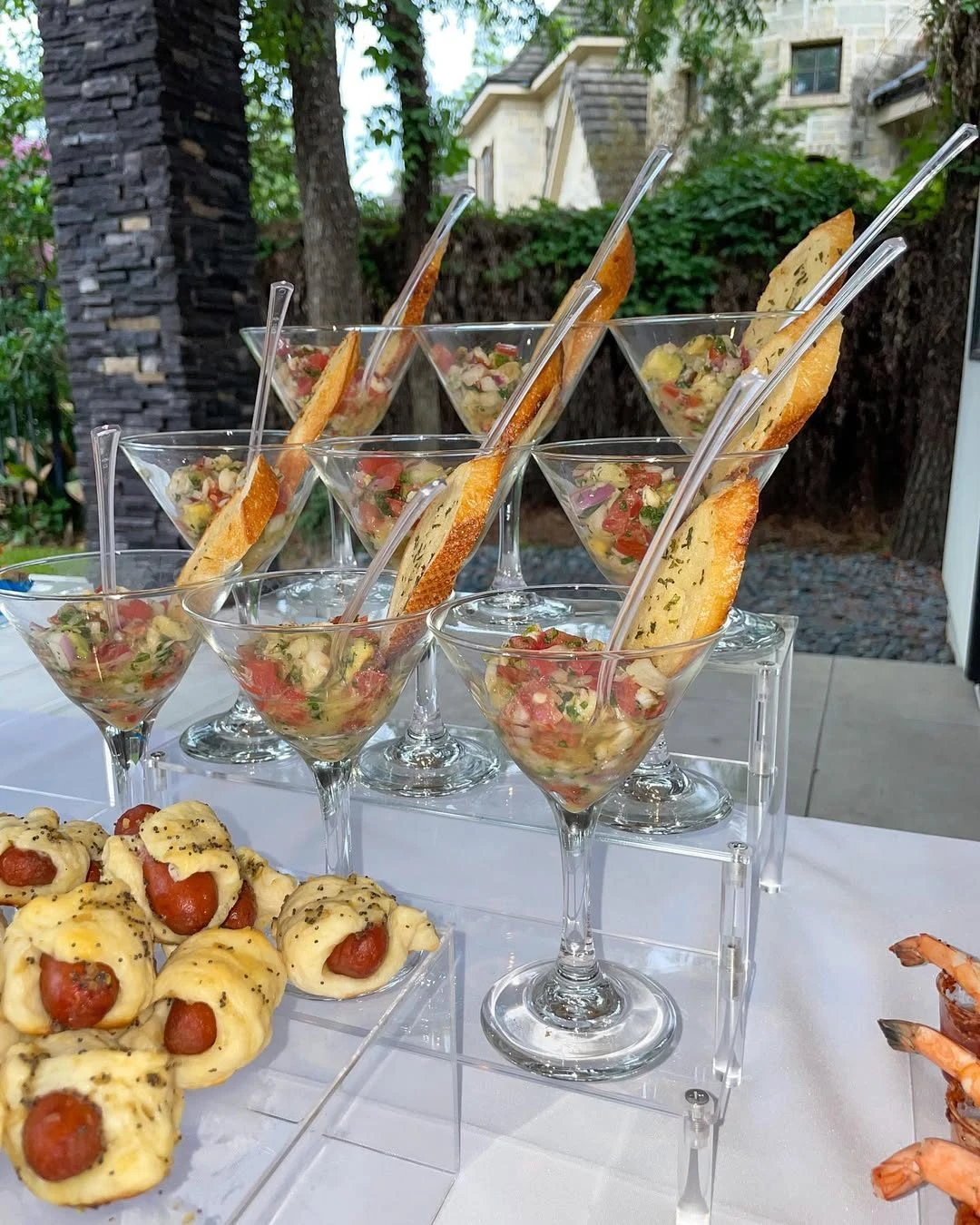Individual Appetizer Glass Servings 4th of july party ideas
