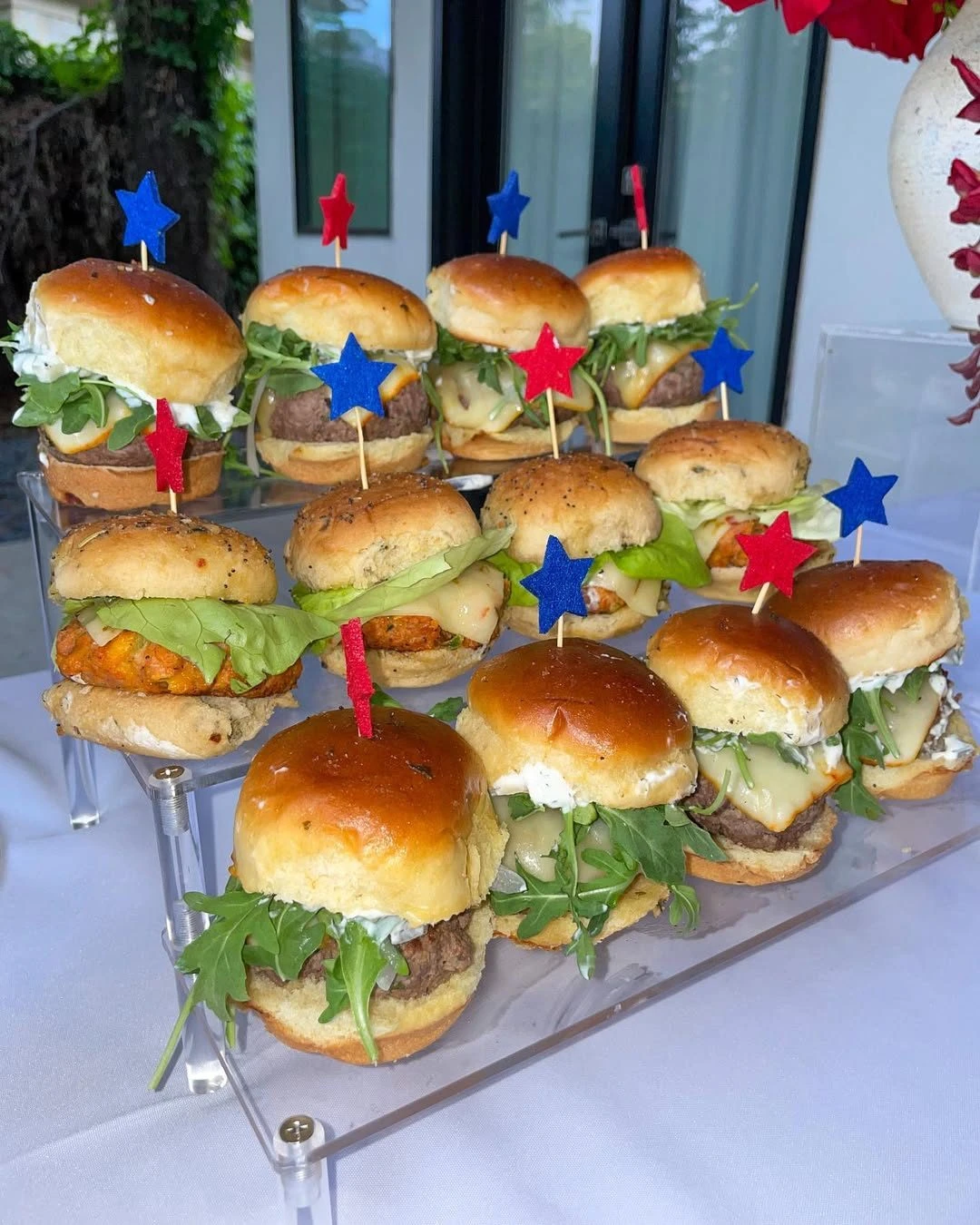 Star-Topped Party Sliders 4th of july party ideas