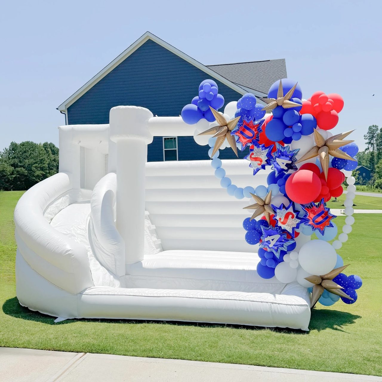 Patriotic Inflatable Play Zone 4th of july party ideas