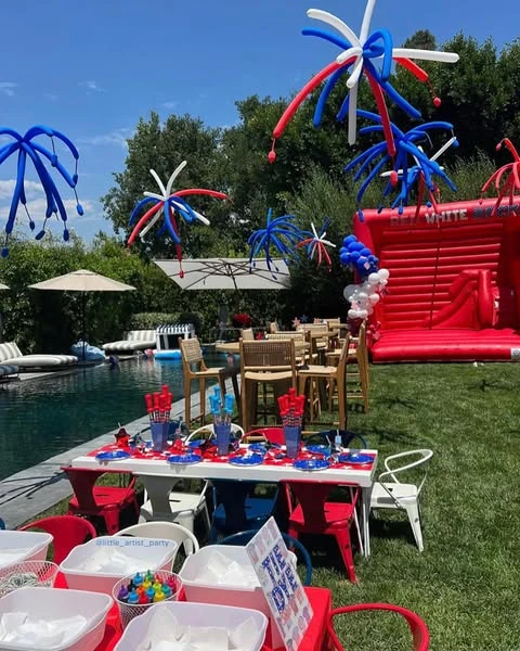 Floating Balloon Firework Displays 4th of july party ideas