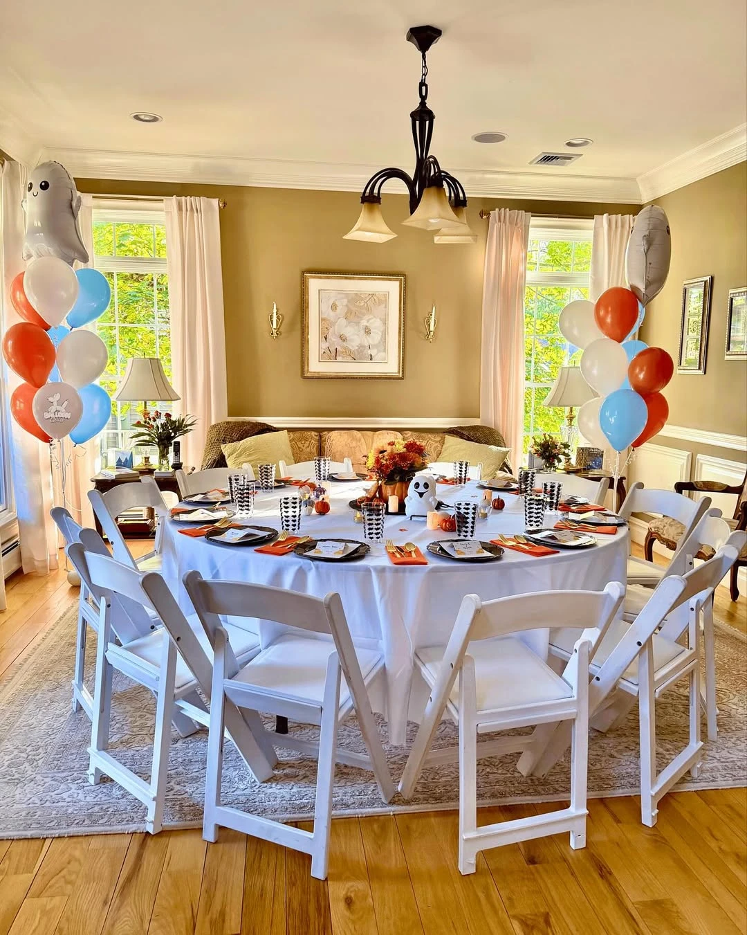 Patterned Seasonal Tablescapes a little boo is due baby shower ideas