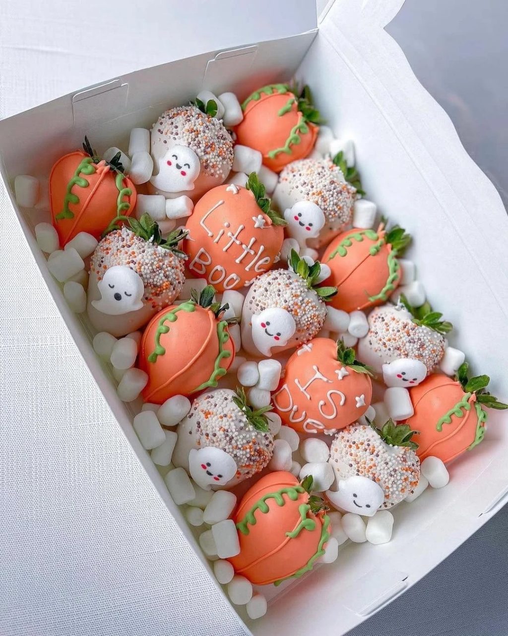 Dipped Seasonal Fruit Treats a little boo is due baby shower ideas