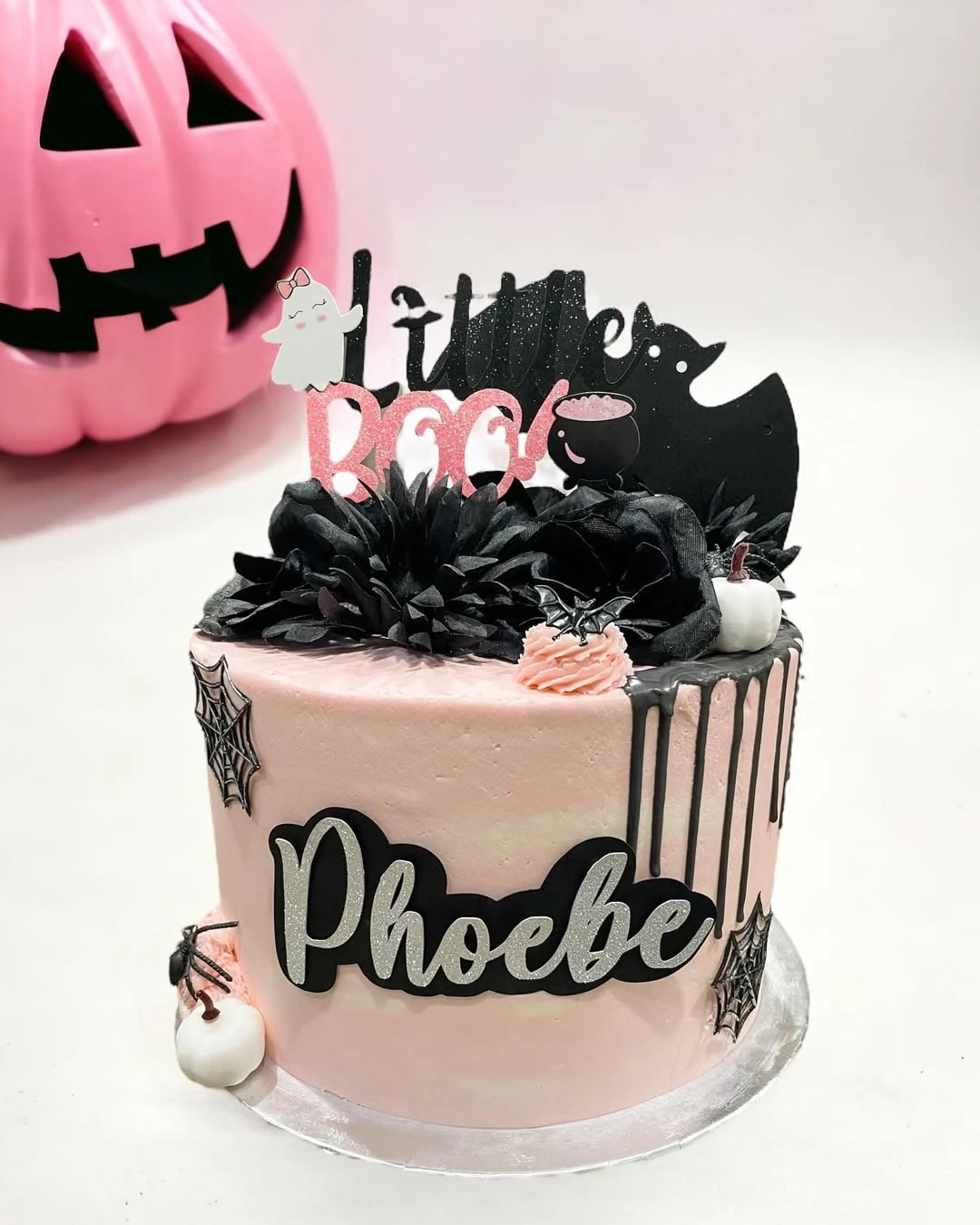 Personalized Pastel Drip Cake a little boo is due baby shower ideas