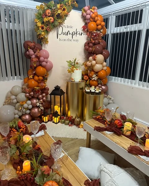 Harvest Gold Dessert Station a little pumpkin baby shower theme