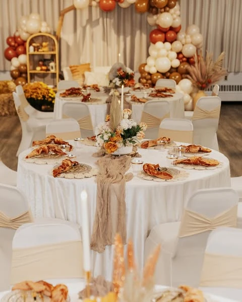 Textured Autumn Table Settings a little pumpkin baby shower theme