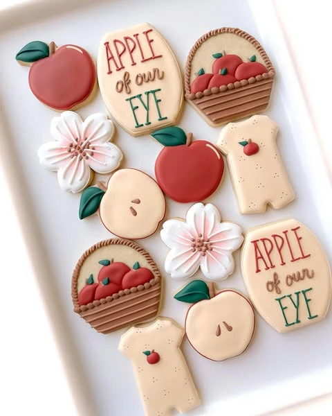Artisan Apple Motif Sweets apple of our eye baby shower ideas