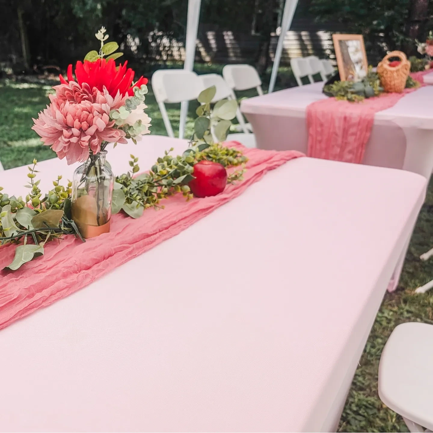 Orchard Tablescape Details apple of our eye baby shower ideas