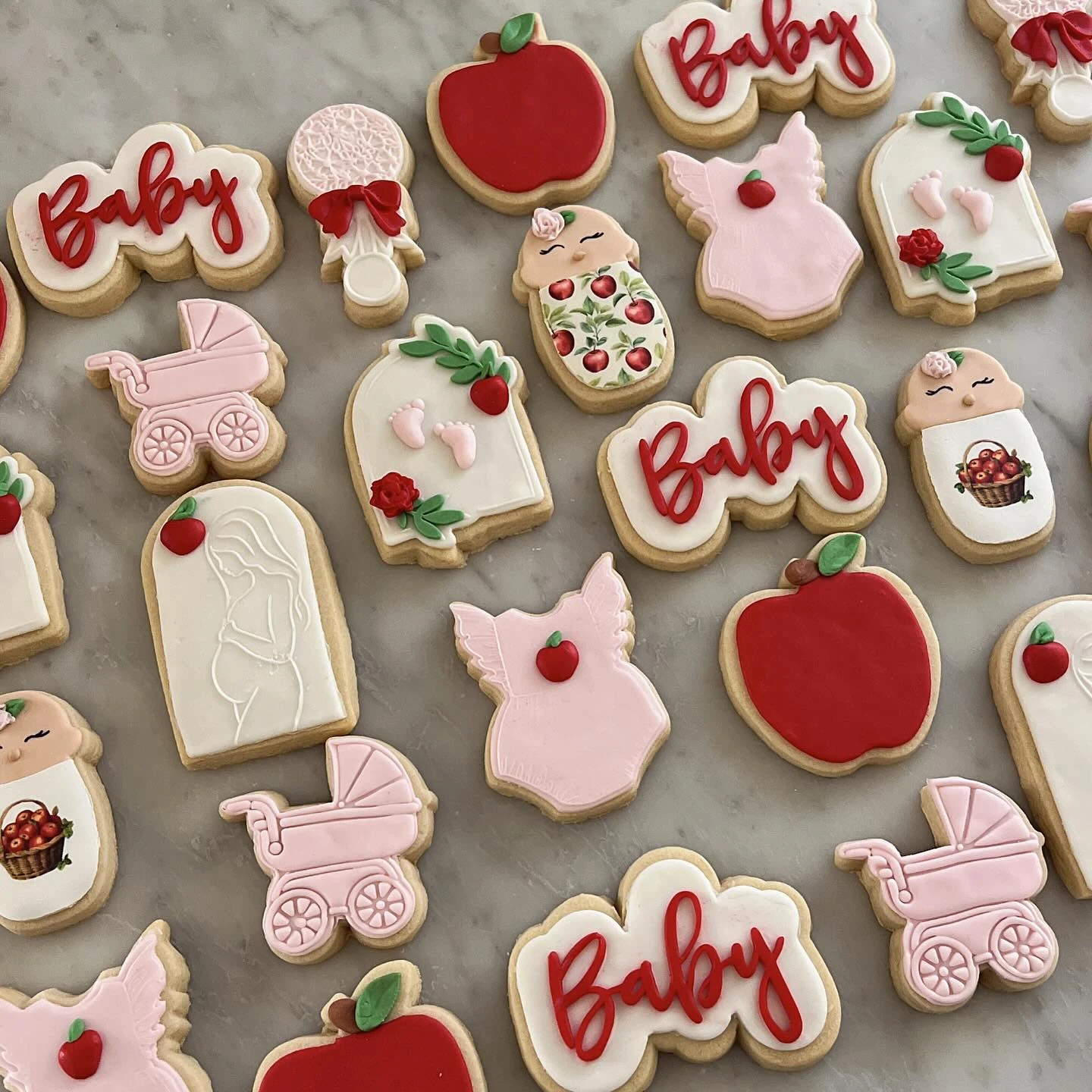 Detailed Orchard Sugar Cookies apple of our eye baby shower ideas