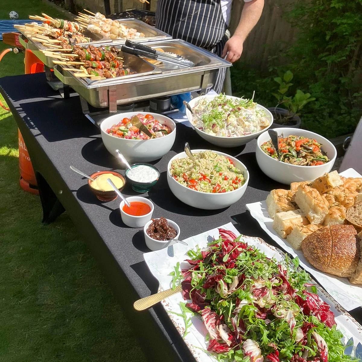 Simplify Serving with Skewers backyard bbq party ideas