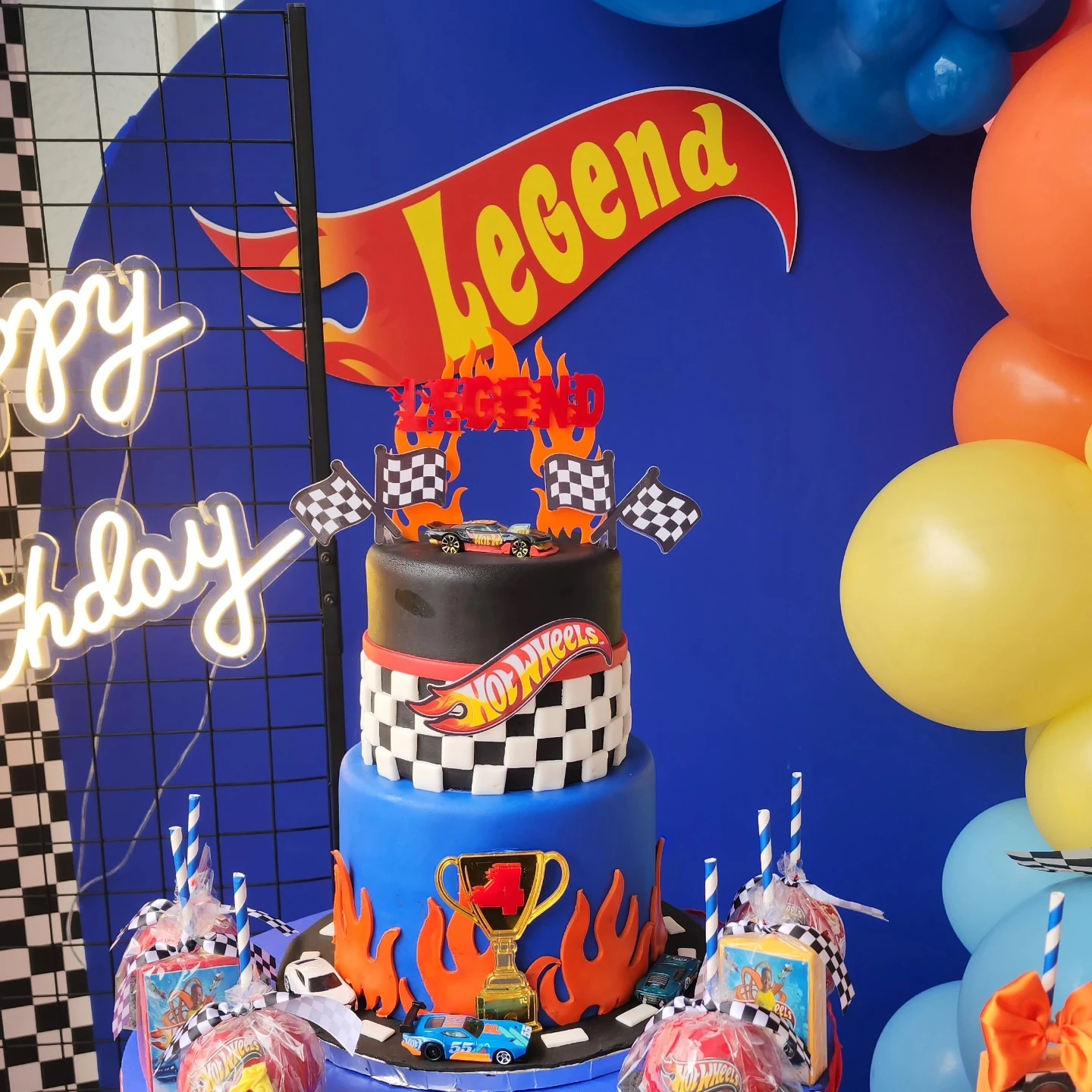 Victory Lane Dessert Stage cars birthday party