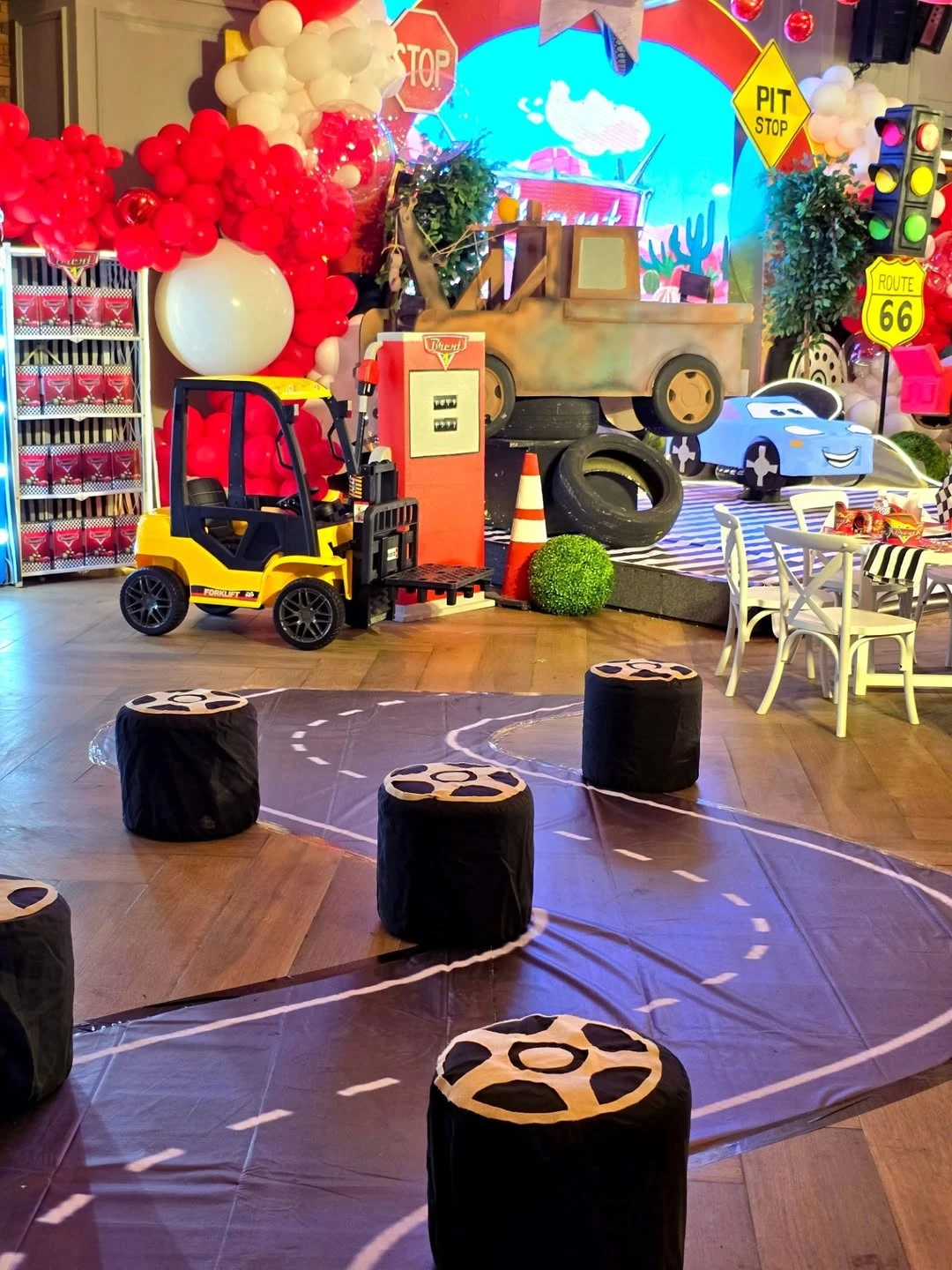 Radiator Springs Entry Path cars birthday party