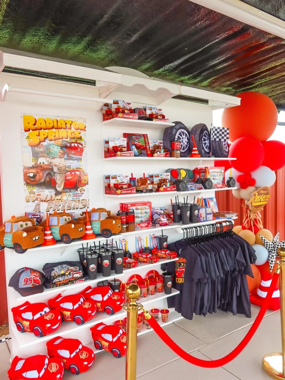 Radiator Springs Gift Shop cars birthday party