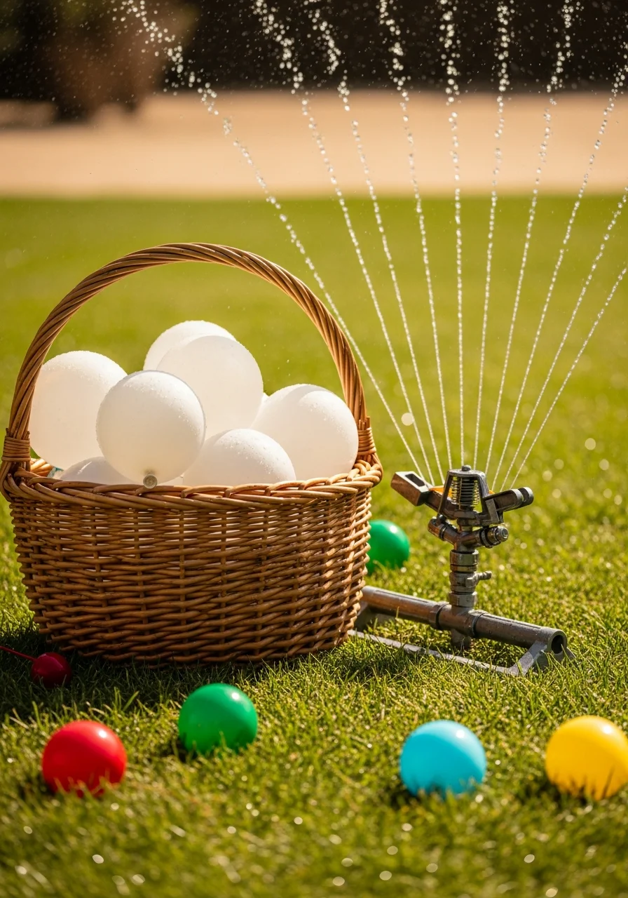White water balloons for a summer game.