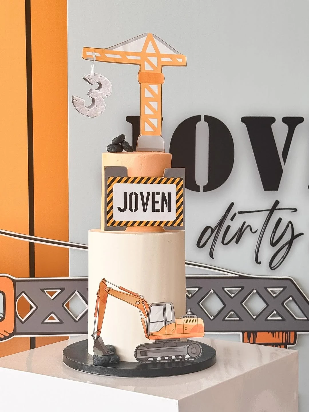 Graphic Machinery Cake Toppers construction birthday party ideas