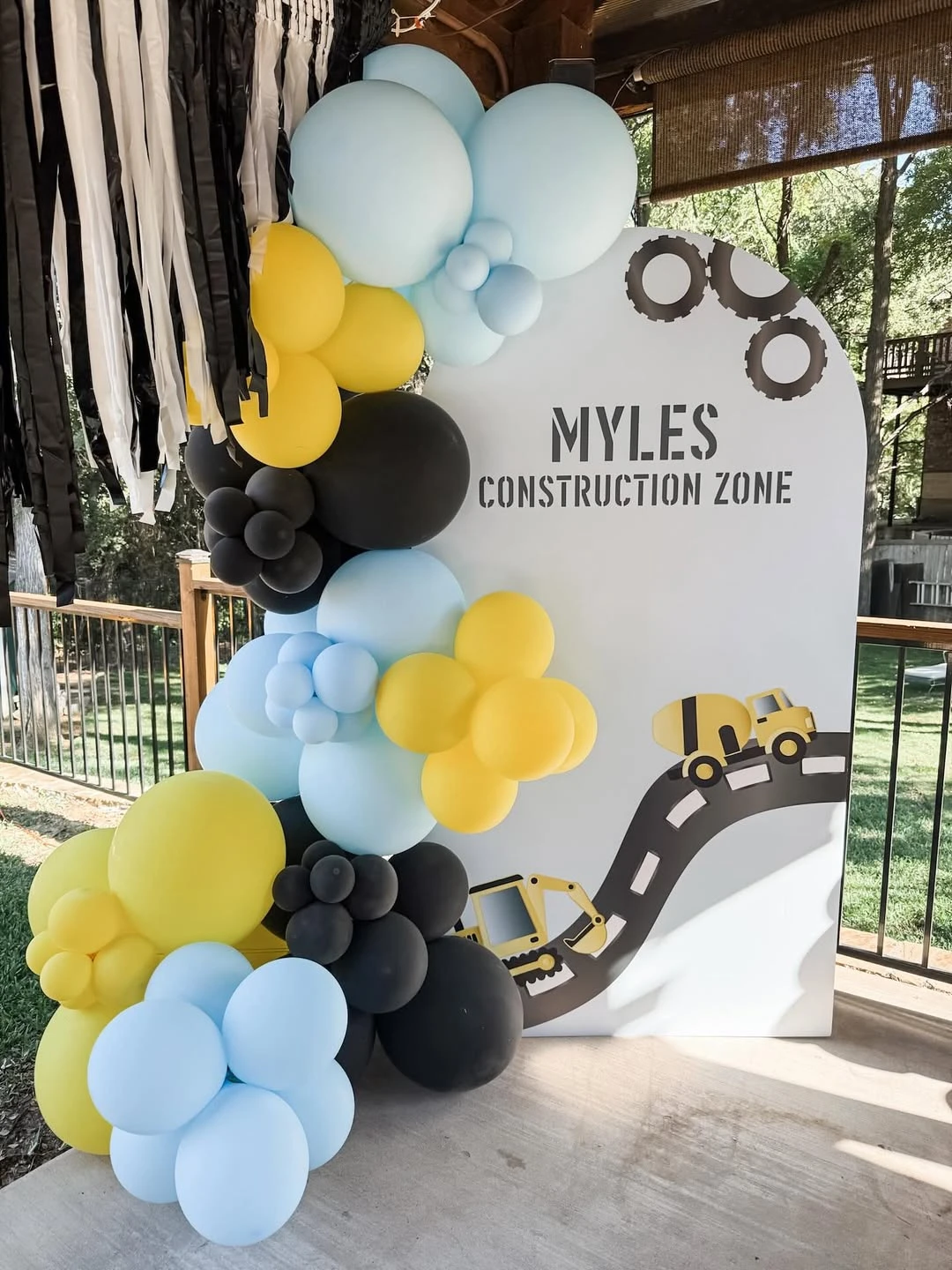 Personalized Site Signage construction birthday party ideas