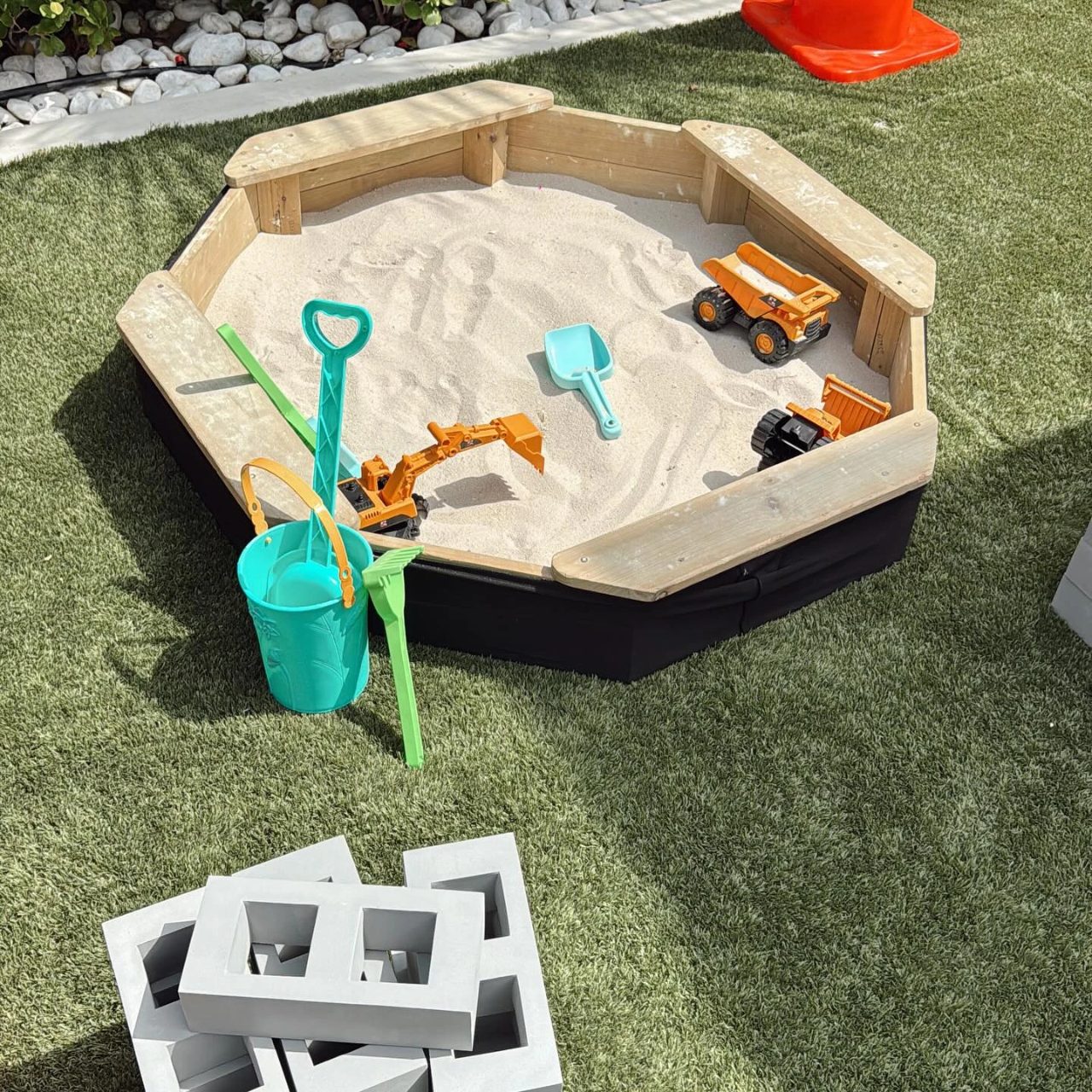 Tactile Sand Digging Station construction birthday party ideas
