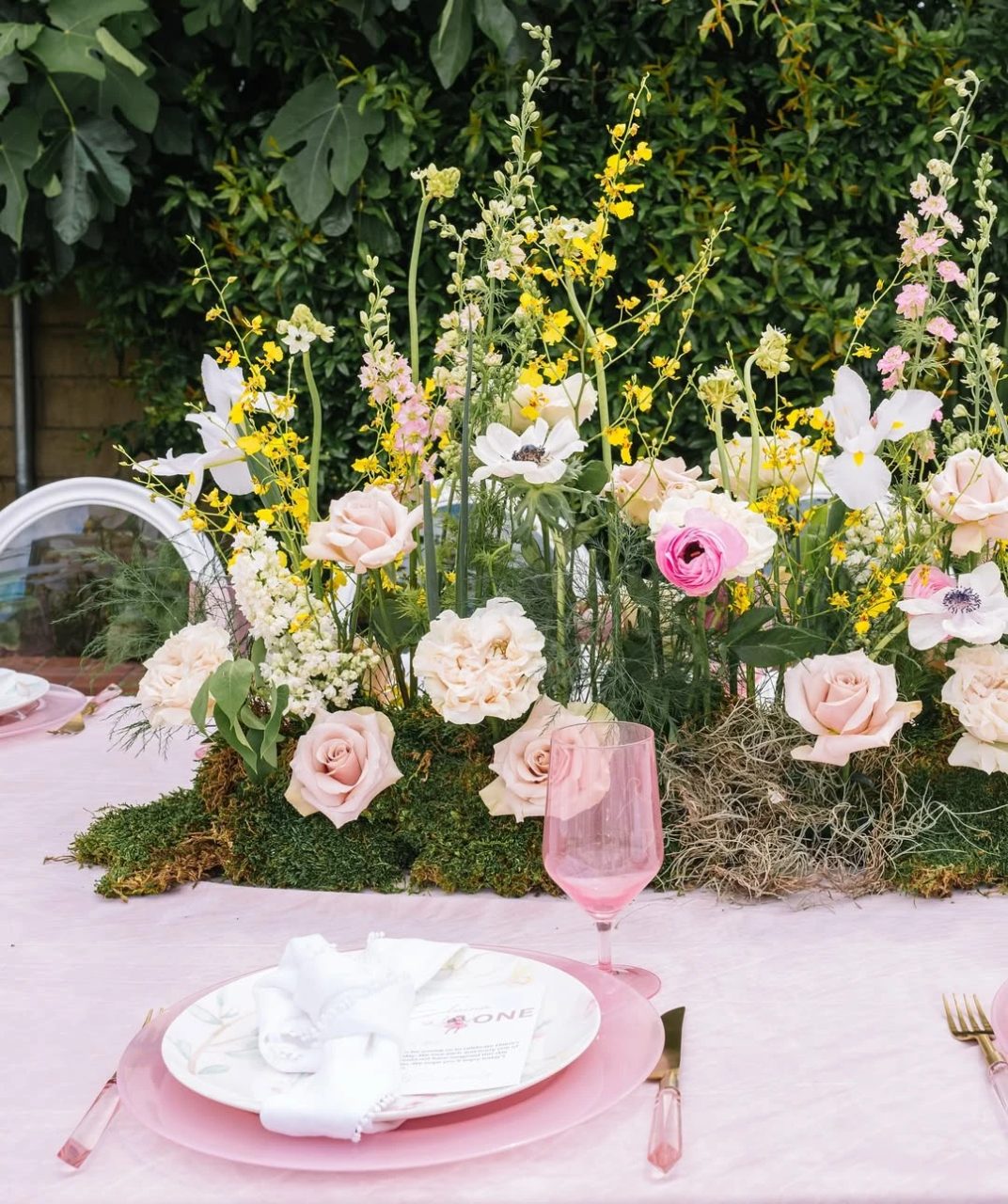 Giant Paper Bloom Backdrop fairy first birthday party ideas