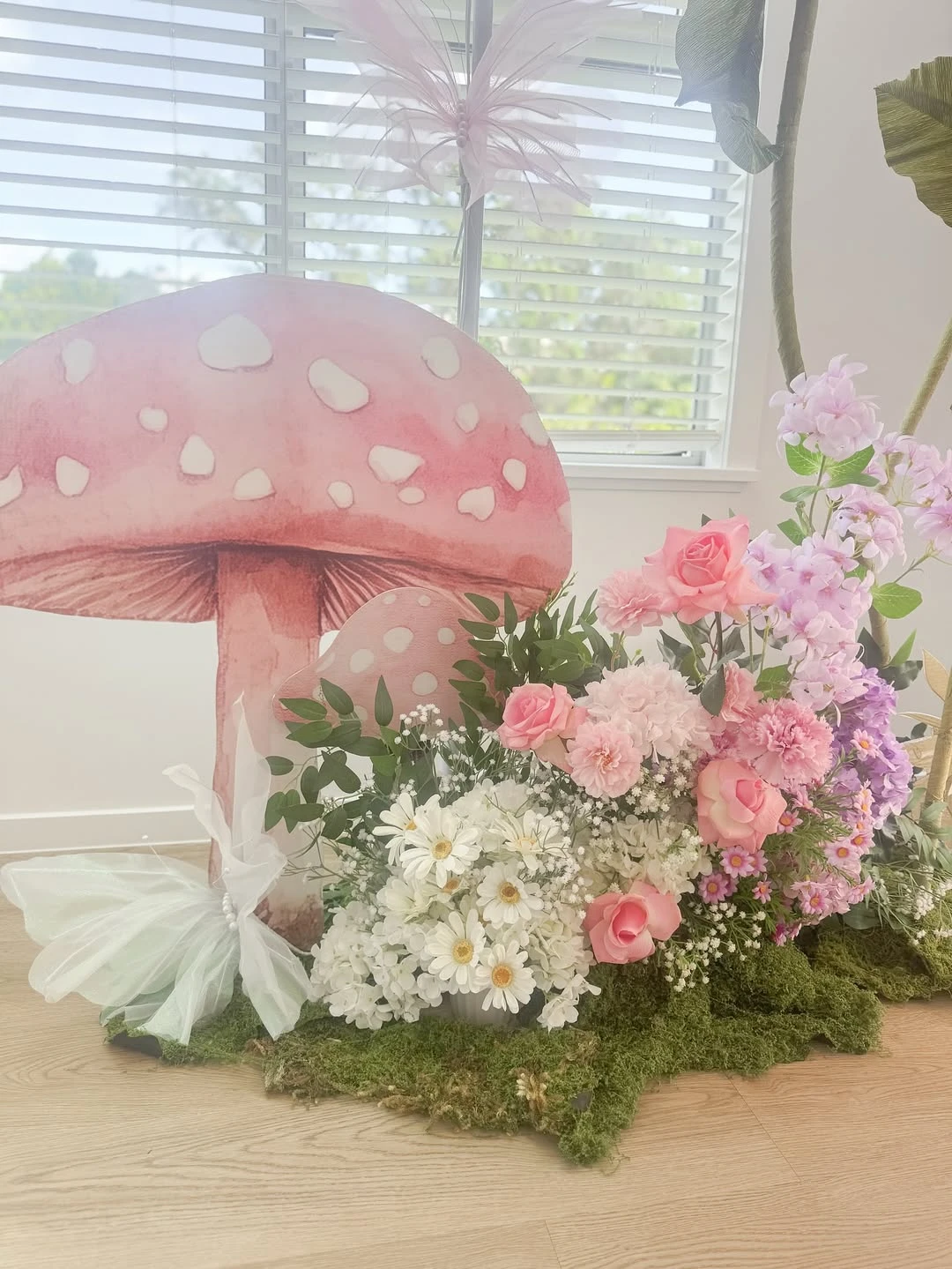 Oversized Garden Backdrop Elements fairy first birthday party ideas