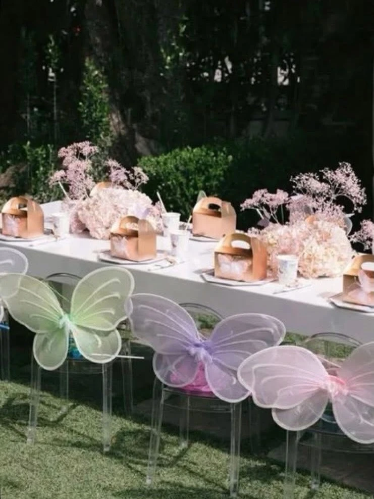 Ethereal Winged Chair Decor fairy first birthday party ideas