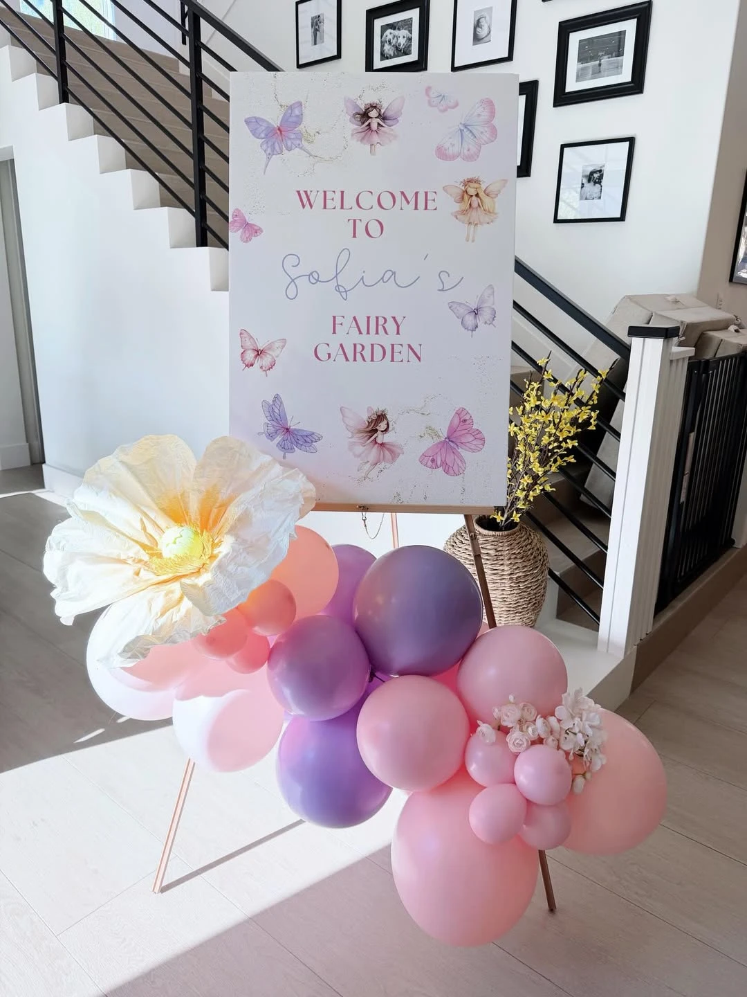 Watercolor Graphic Welcome Signs fairy first birthday party ideas