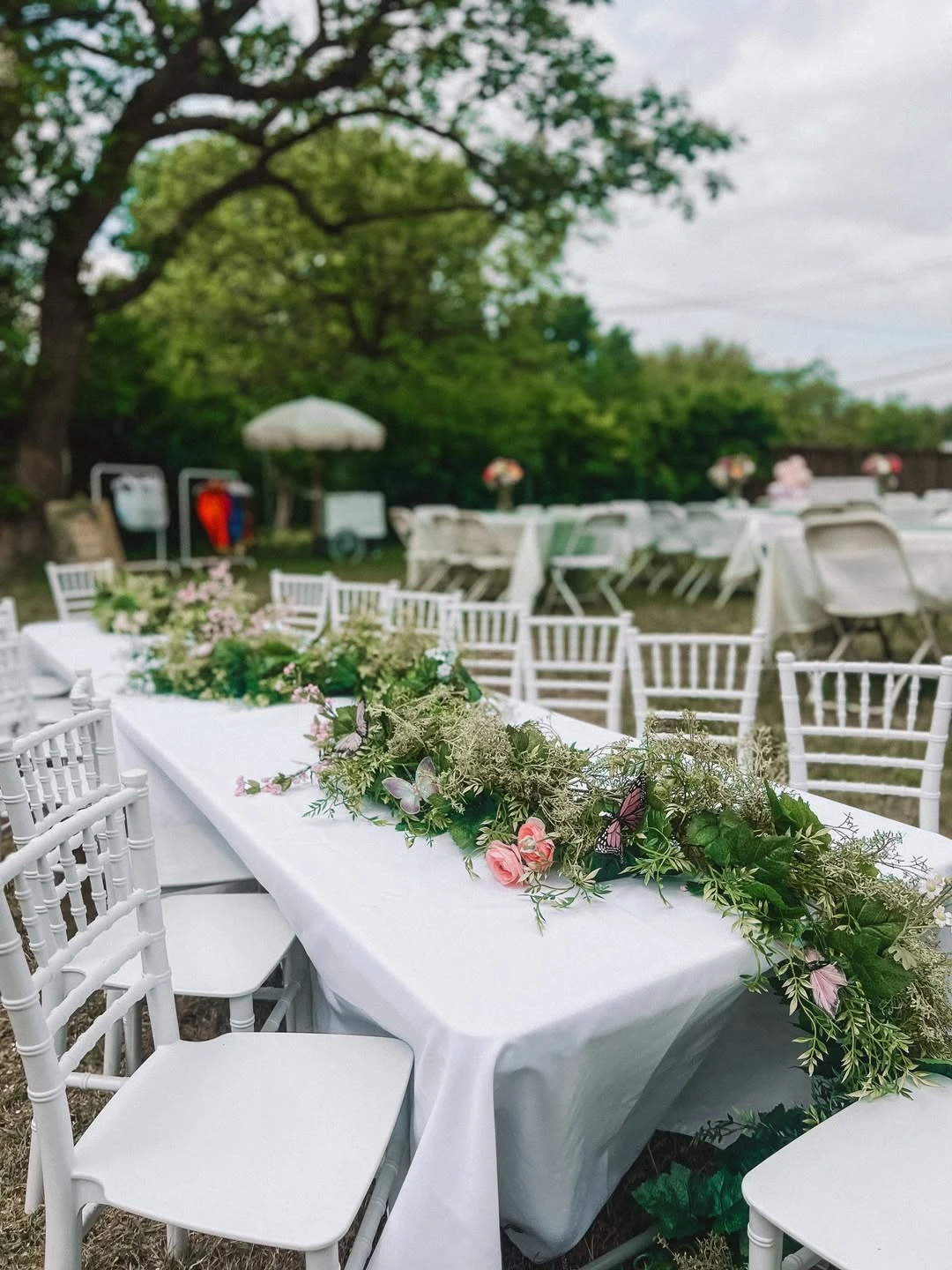 Lush Greenery Dining Runners fairy first birthday party ideas
