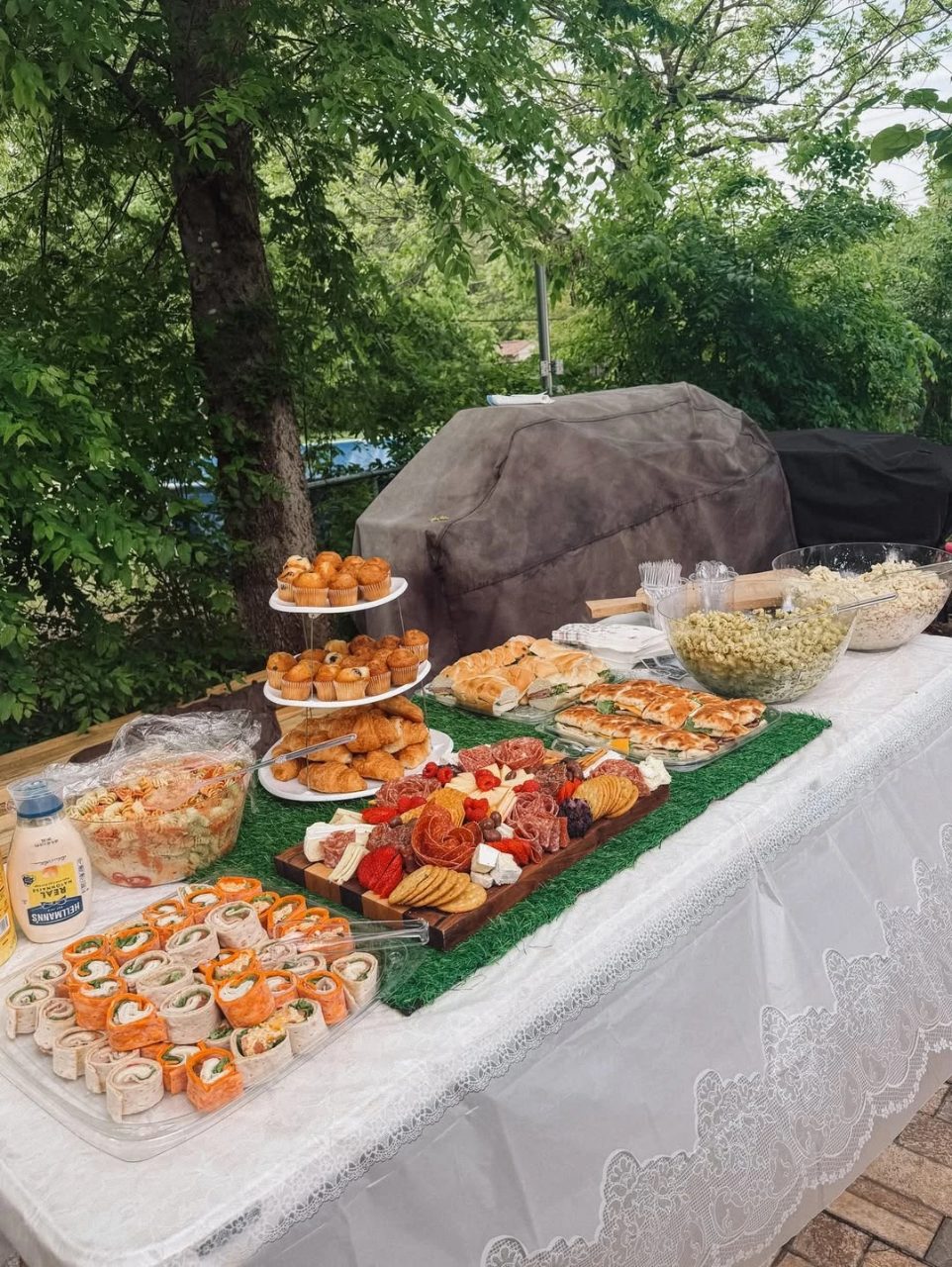 Textured Buffet Layers fairy first birthday party ideas