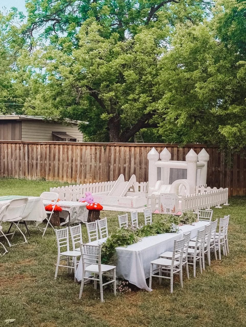 Monochrome Play Zone fairy first birthday party ideas
