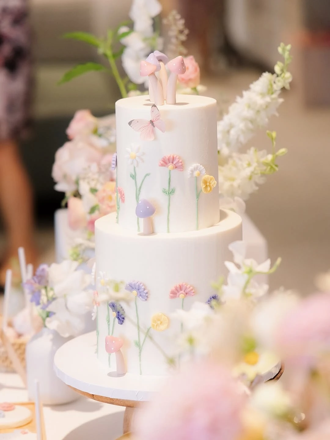 Pastel Garden Backdrop fairy first birthday party ideas