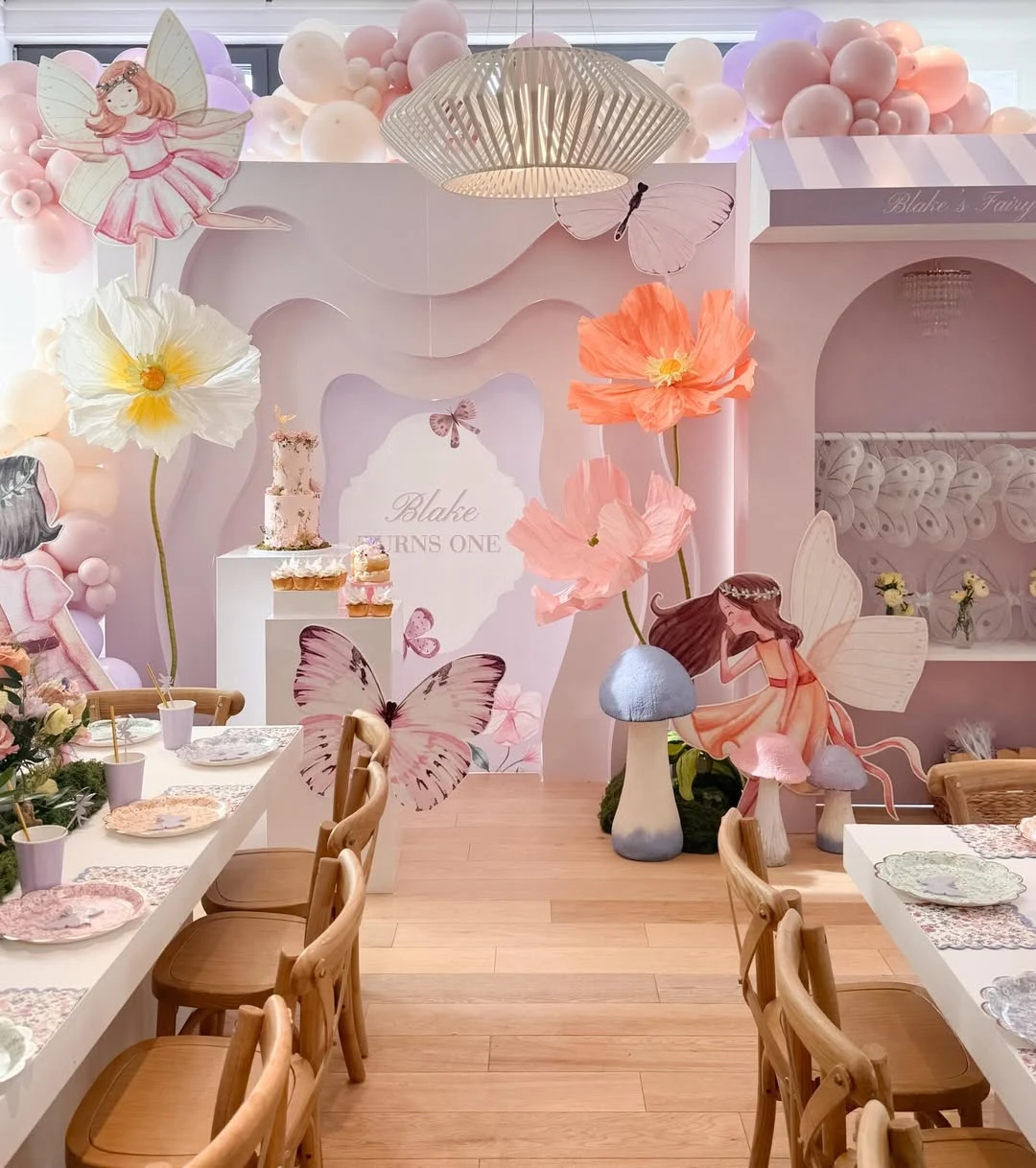 Immersive Forest Backdrops fairy first birthday party ideas