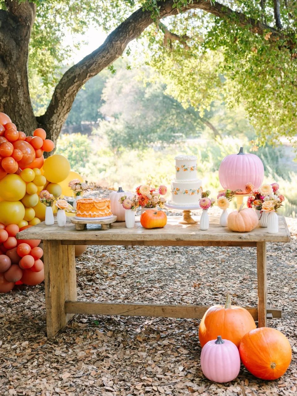 Botanical Autumn Dessert Table fall birthday party ideas