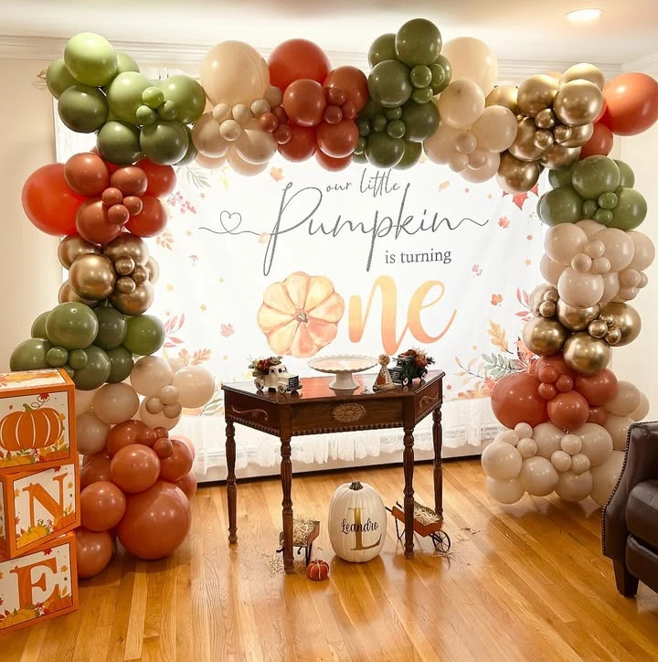 Sage and Terracotta Arch fall birthday party ideas