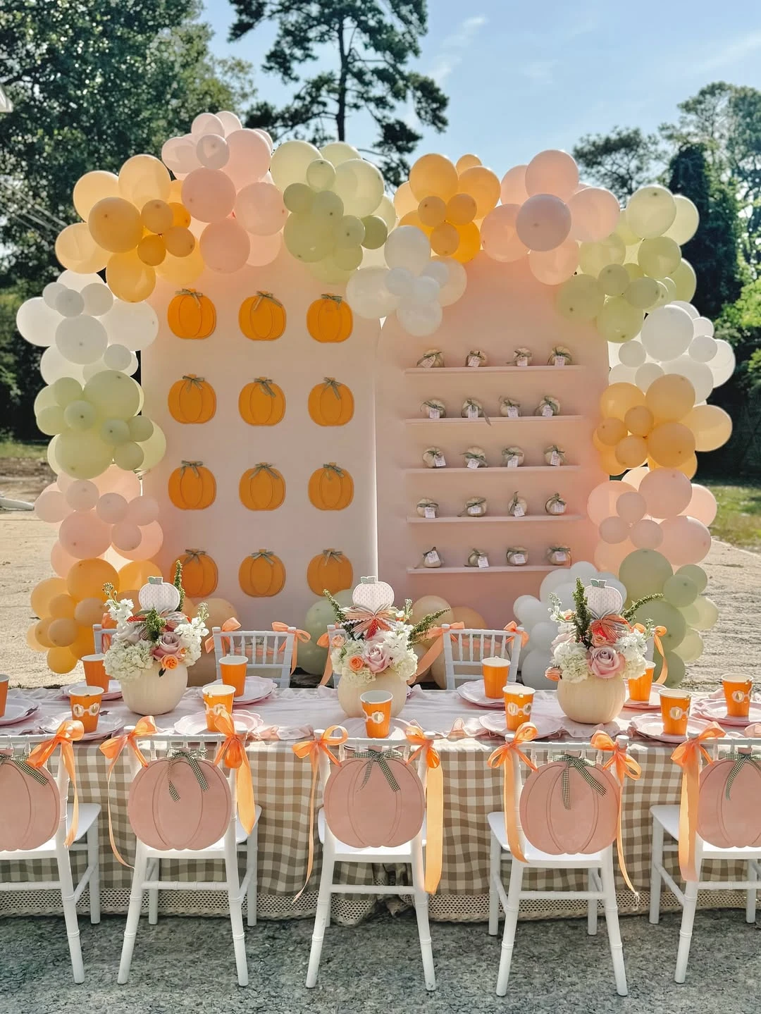 Pastel Pumpkin Harvest fall birthday party ideas