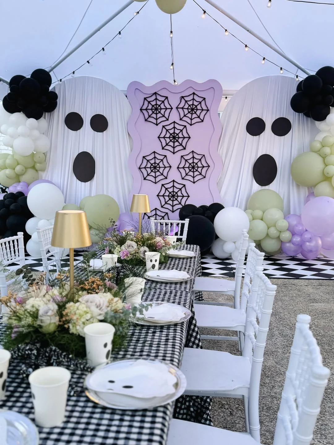 Whimsical Ghost Garden Party fall birthday party ideas