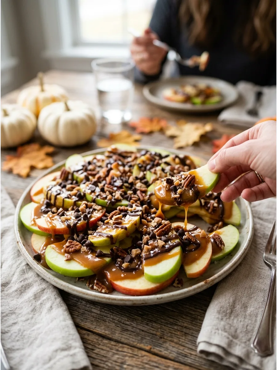 4. Caramel Apple Nachos