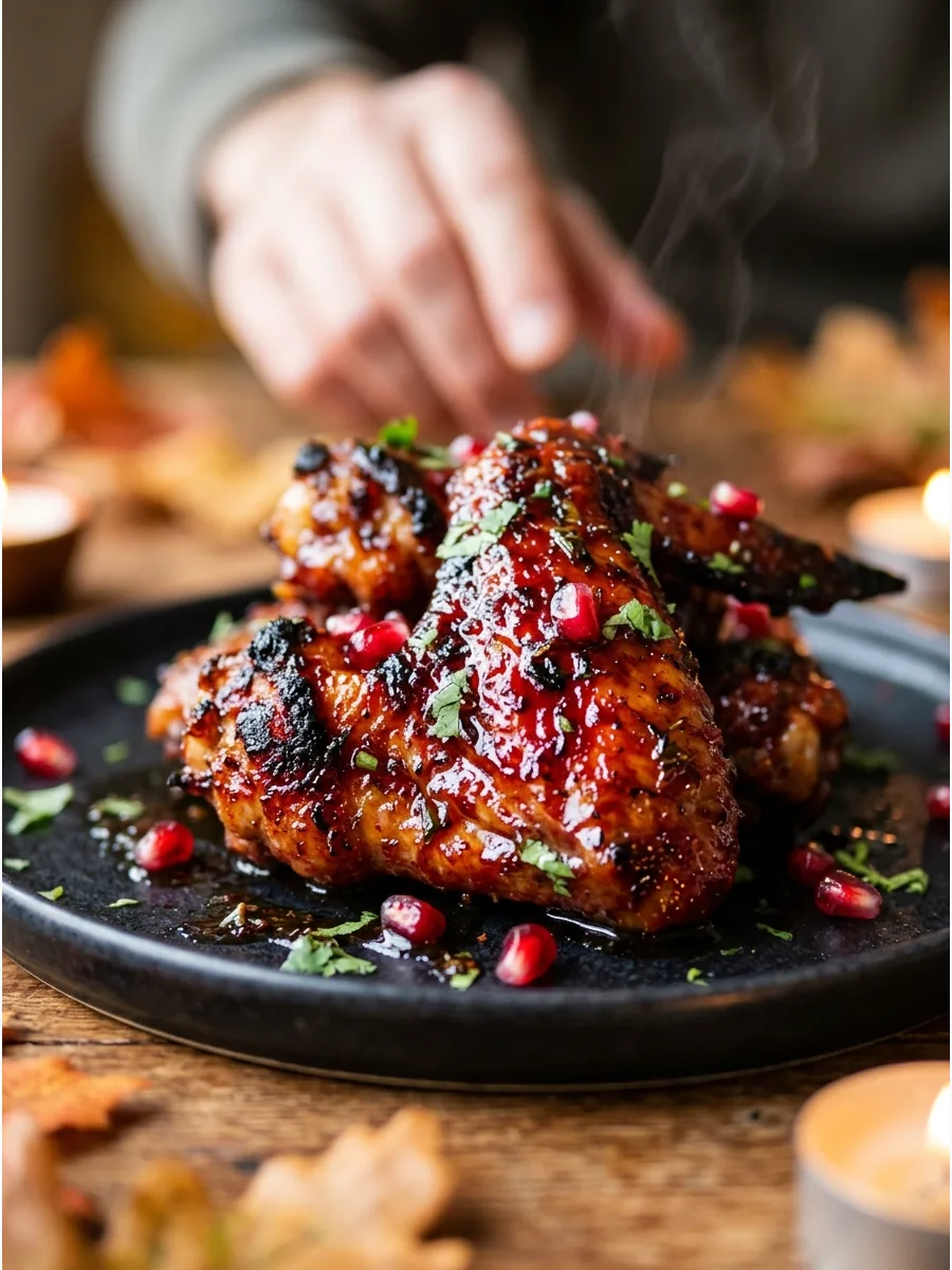41. Pomegranate Glazed Wings