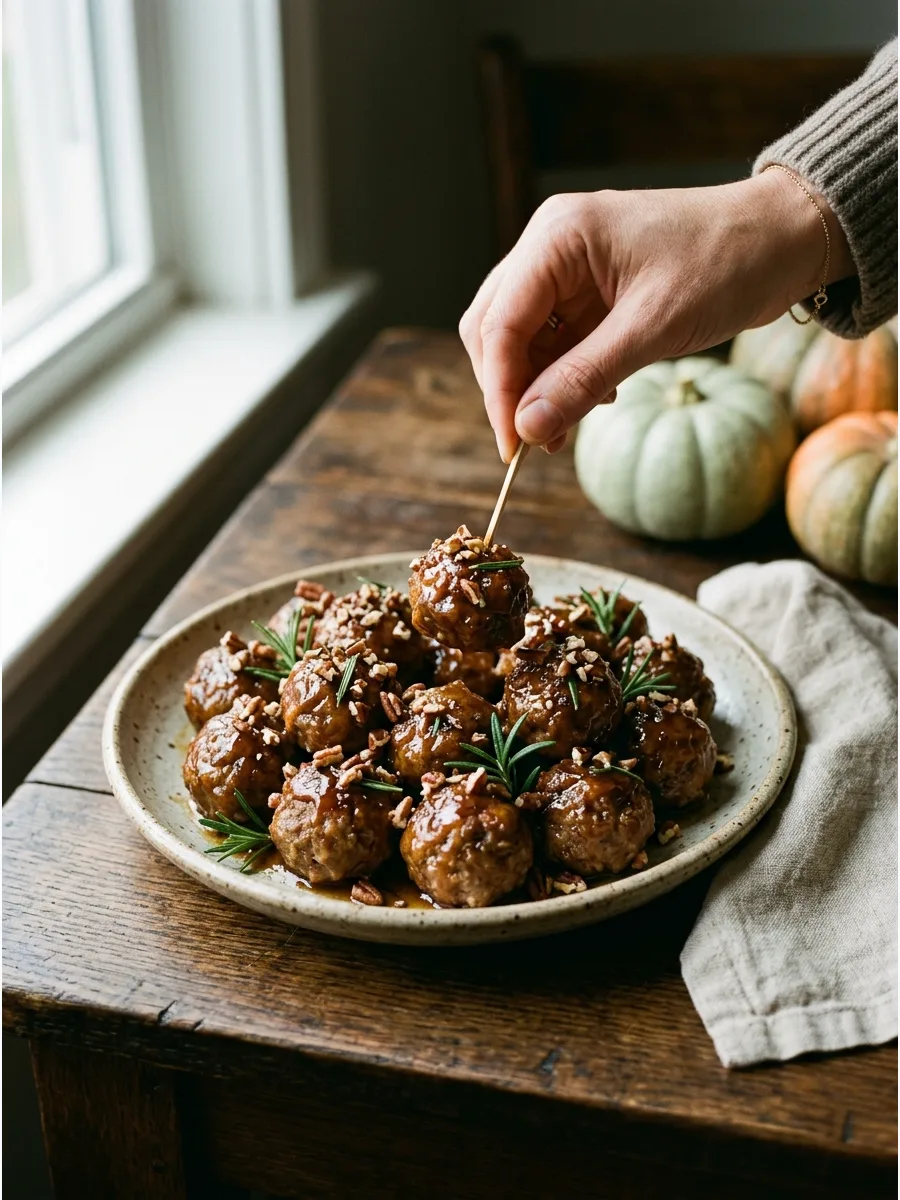 9. Maple Glazed Meatballs
