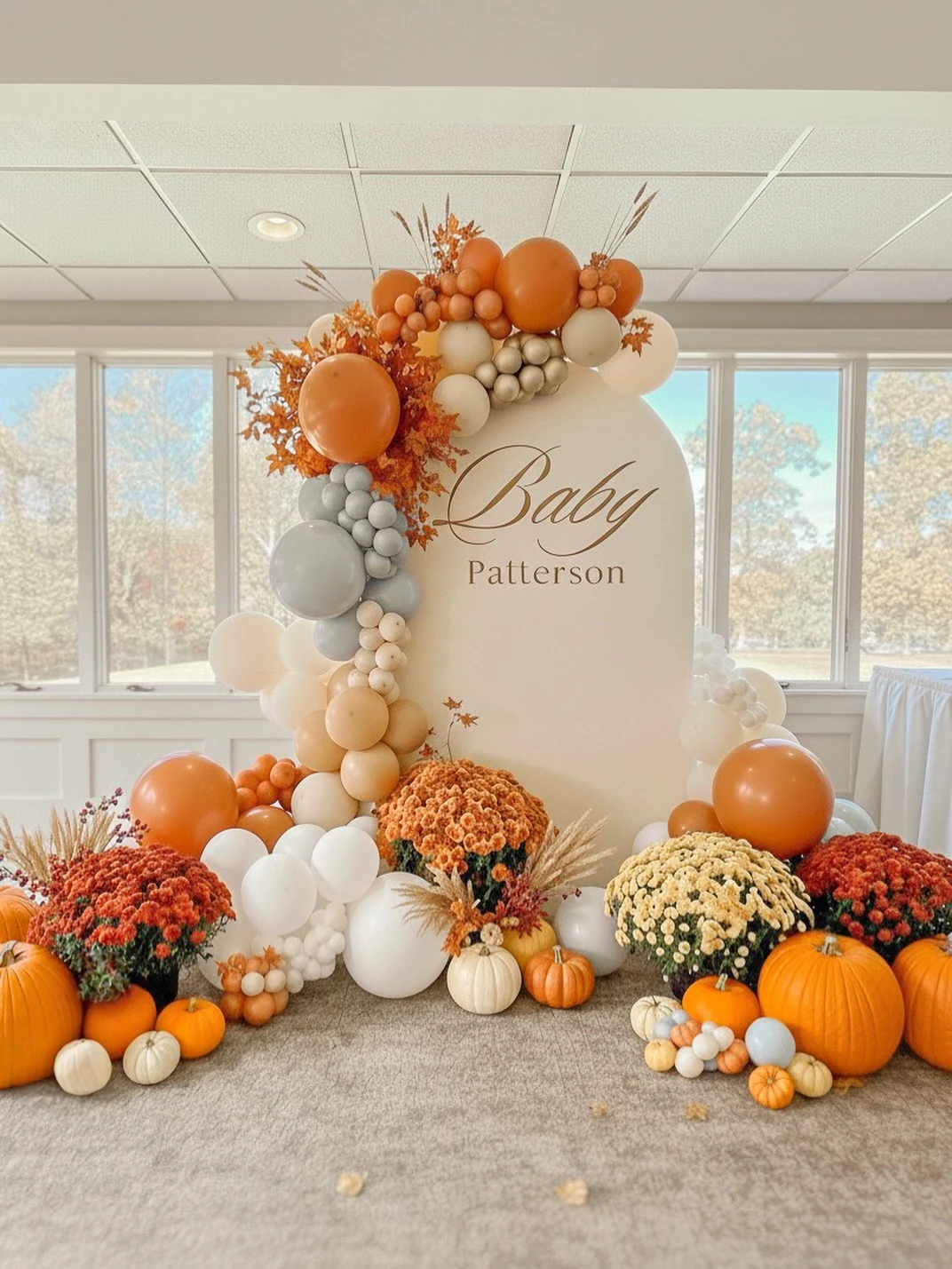 Textured Harvest Focal Point fall themed baby shower ideas